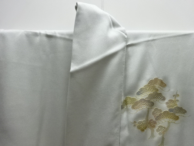  箔置き平安人物模様訪問着